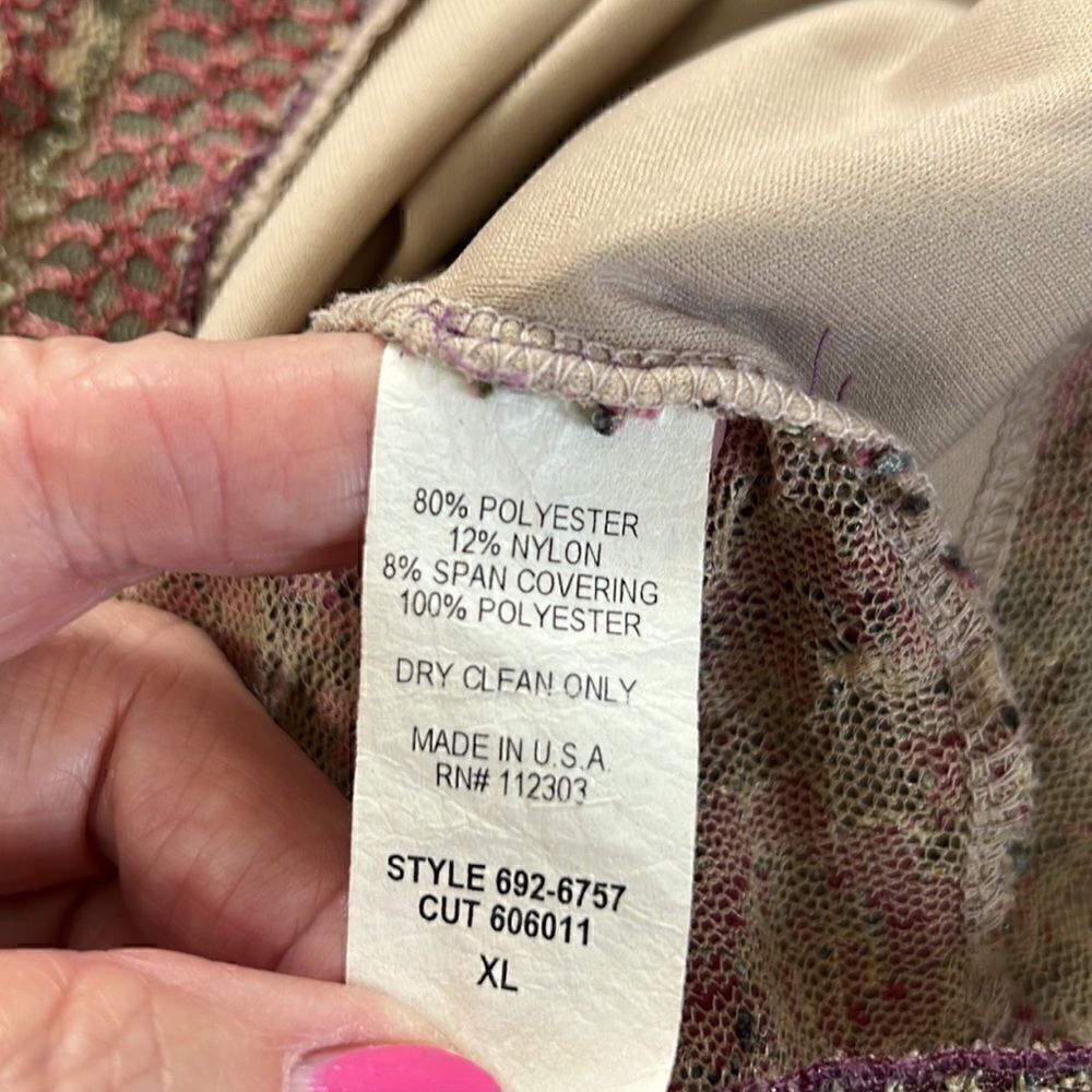 Jaipur Beautiful Knit Overlay Top XL - Picture 7 of 7